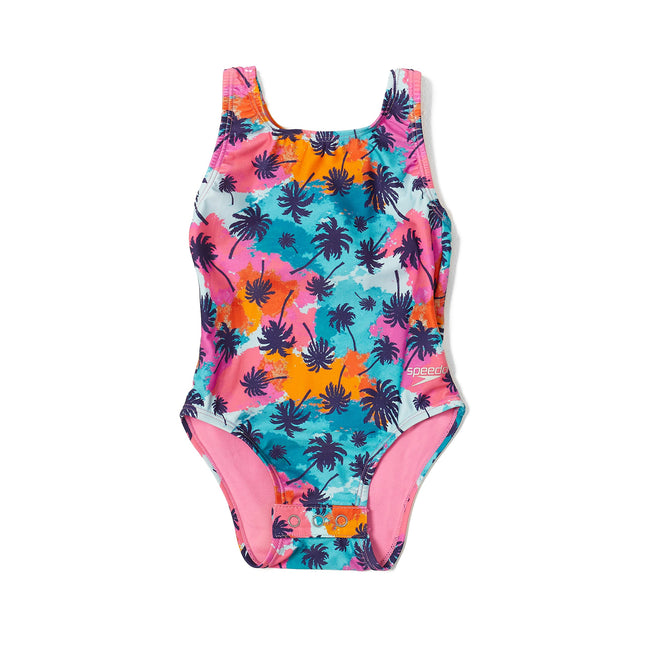 Speedo Girls' Swimsuit One Piece Thick Strap Racer