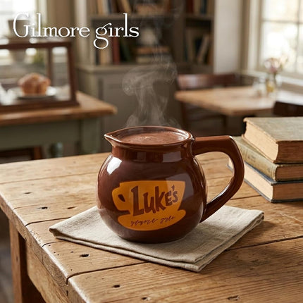 Silver Buffalo Gilmore Girls Luke's Coffee Pot Ceramic 3D Sculpted Mug, 20 Ounces