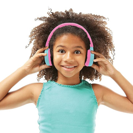 Lexibook Unicorn 2-in-1 Bluetooth Headphones for Kids - Stereo Wireless Wired, Kids Safe, Foldable, Adjustable, HPBT010UNI, Pink, 16.5 x 8 x 18.5 cm