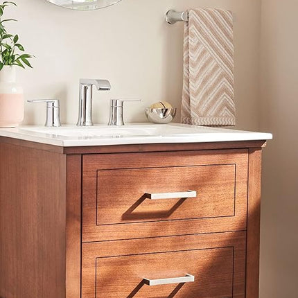 Moen BH3886CH Genta LX Modern Double Post Bathroom Hand Towel Bar, Chrome