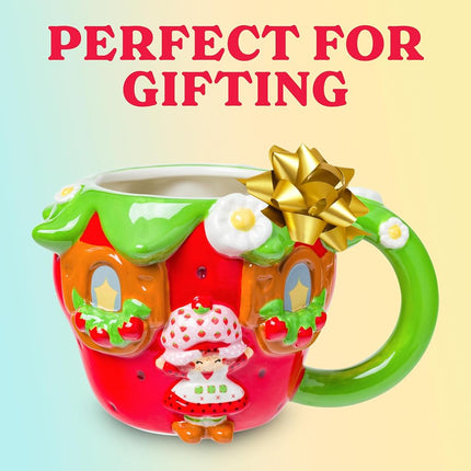 Silver Buffalo Strawberry Shortcake Cake Ceramic 3D Sculpted Mug