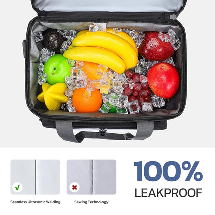 Sac isotherme souple Maelstrom, glacière souple pliable, glacière de plage étanche de 30 canettes, boîte à lunch portable pour les courses, le kayak, noir