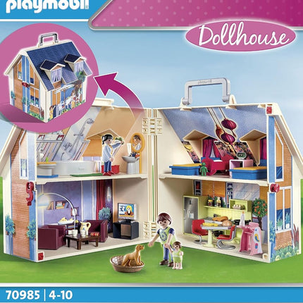 Playmobil 70985 Take Along Dollhouse 64 Pieces Pretend Play for Ages 4+