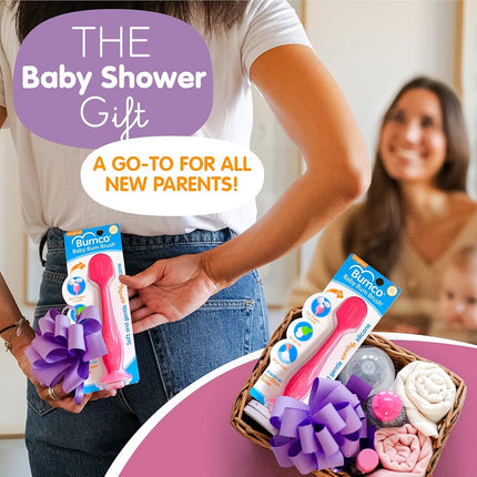 Baby Bum Brush, Original Diaper Rash Cream Applicator, Soft Flexible Silicone, Unique Gift, [Pink]