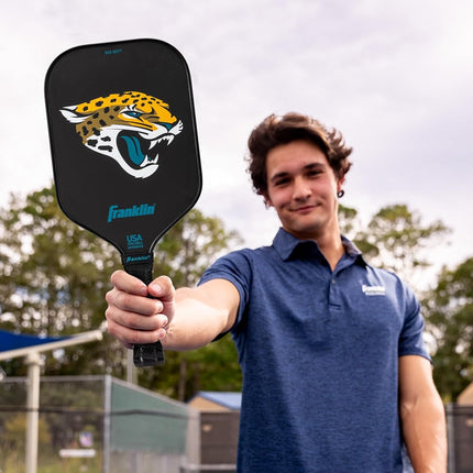 Franklin Sports NFL Jacksonville Jaguars Pickleball Paddle - Official NFL Team Pickleball Paddles - USAP (USAPA) Approved Premium Quality Pickleball Paddles - Authentic Team Logos + Colors