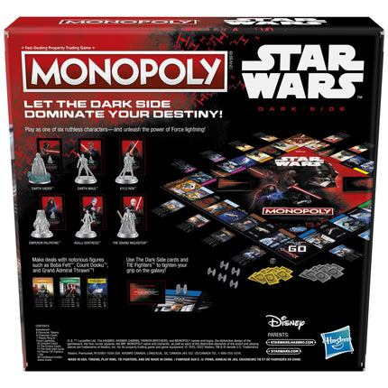 Hasbro Gaming Monopoly Côté Obscur : Édition Star Wars pour 2 à 6 joueurs, à partir de 8 ans