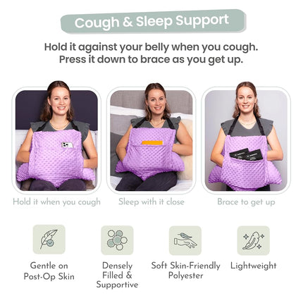 MOYOAMA Hysterectomy Pillow Post Surgery for Hysterectomy Recovery Must Haves- Surgery Pillow for Abdomen, Abdominal Pillow Post Surgery, Abdominal Surgery Recovery Pillow for Hysterectomy Gifts