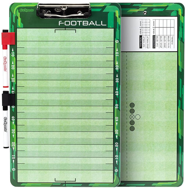 GoSports Football Dry Erase Coaches Board with 2 Dry Erase Pens