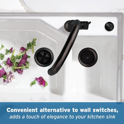 InSinkErator Black Plastic Push Button Switch, ON-OFF Operation