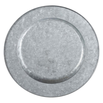 Polished Galvanized Charger Plates (Set of 4)
