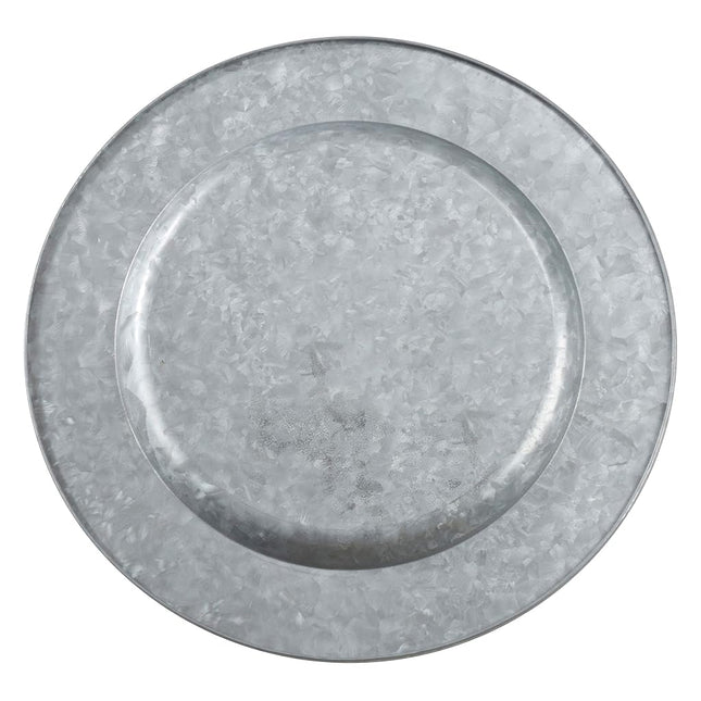 Polished Galvanized Charger Plates (Set of 4)