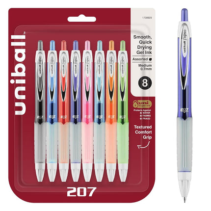 uni-ball 207 Retractable Gel Pens Medium Point, 0.