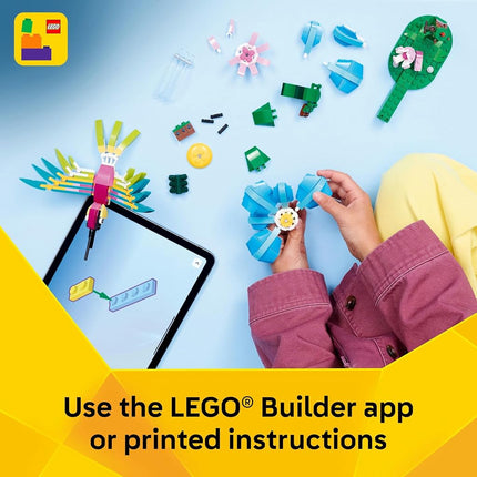 LEGO® Creator 3 in 1 Wild Animals: Colourful Hummingbird 31384 Nature Decor - Building Set with 3 Options, Hummingbird, Butterfly or Fish - Animal Figures for Kids Aged 8+ - Toy for Girls and Boys