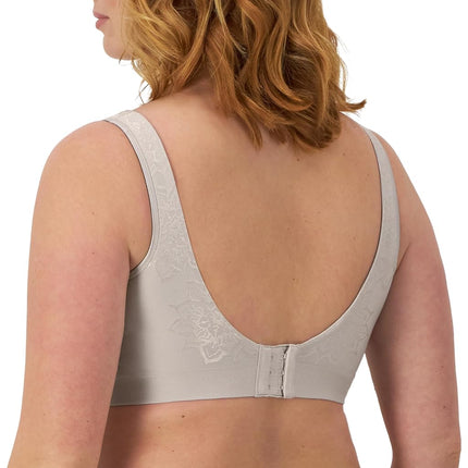 Bali Women's Comfort Revolution Non-Wired Bra with Intelligent Sizes, Crystal Gray Aztec, M
