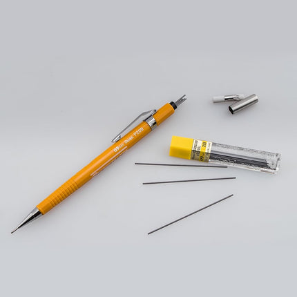 Pentel Sharp Mechanical Pencil, 0.9mm Lead Size, Yellow Barrel, Box of 12 Pencils (P209G)