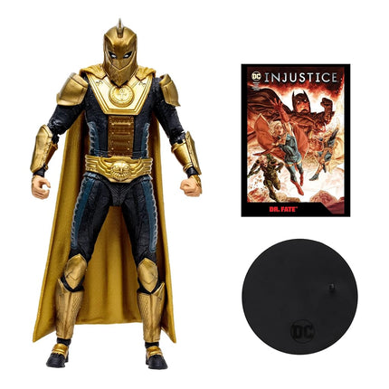 McFarlane Toys, DC Comic 7-inch Dr.Fate Action Figure with 22 Moving Parts, Collectible DC Injustice 2 Video Game Figure with Stand Base, Comic and Unique Collectible Character Card – Ages 12+