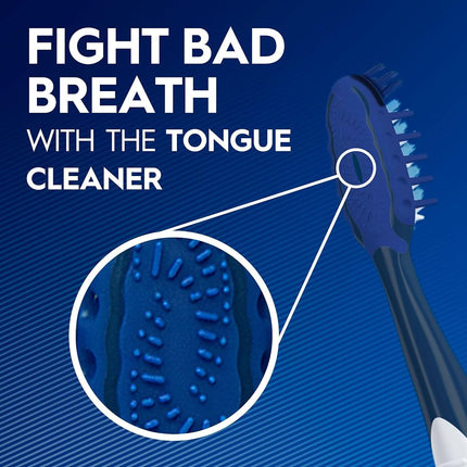 Oral-B Pro Health CrossAction Plaque Removal toothbrushes, 2 Count Toothbrush Soft, Deep Reach in Tight Spaces, Tongue Scraper Tooth Brush, Plaque Fighter, Gentle on Teeth, Gum stimulators