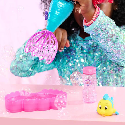 Figura de juguete de la sirenita Ariel de Disney Junior de Just Play con efecto burbuja y función de sonido, 8 piezas, juguete infantil a partir de 3 años