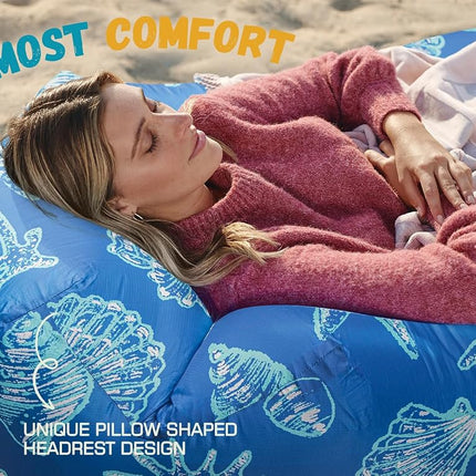 WEKAPO Inflatable Couch Air Lounger Chair - Camping & Beach Accessories, Portable Blow up Sofa for Hiking, Lawn, Indoor/Outdoor Movies & Music Festivals. Lightweight and Easy to Set Up Air Hammock