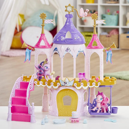My Little Pony Friendship Castle Playset Including Twilight Sparkle and Pinkie Pie 3-inch Pony Figures with Brushable Hair and 16 Accessories, E9919