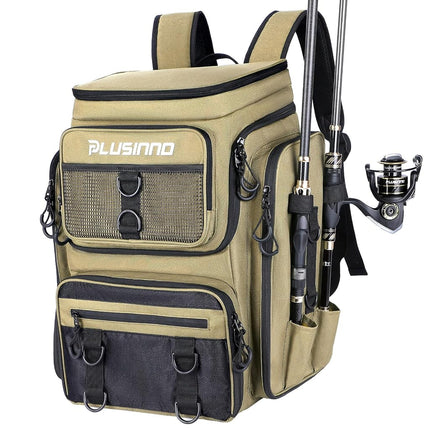 PLUSINNO Fishing Backpack with Rod Holders, 42L La