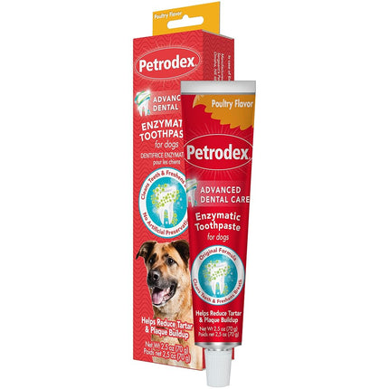 Petrodex Enzymatic Toothpaste for Dogs, Pet Dental Care, Poultry Flavor, 2.5 oz