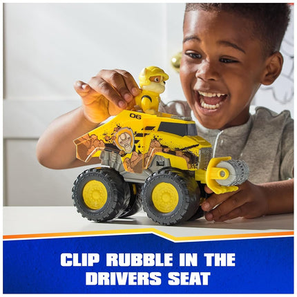 Paw Patrol: Rescue Wheels Rubble’s Bulldozer, Toy Truck with Vehicle Transformation and Collectible Action Figure, Kids’ Toys for Boys & Girls Ages 3+