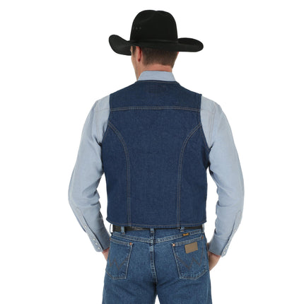 Wrangler Chaleco vaquero sin forro para hombre, Chaleco forrado, XL