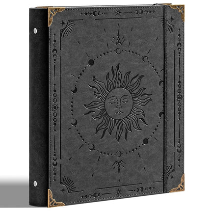 Ovesmusl PU Leather 3 Ring Binder Fits 8.5"x11" Le