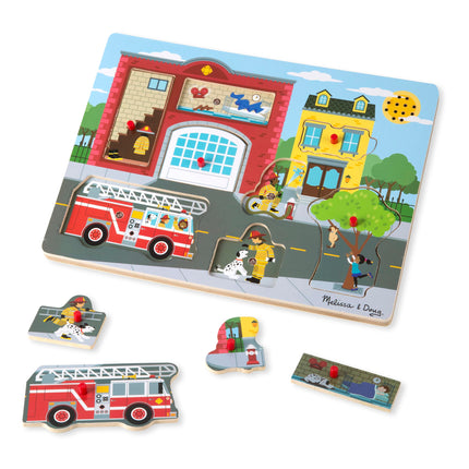 Around the Fire Station Sound Puzzle [Toy] [May 18, 2016] Melissa & Doug
