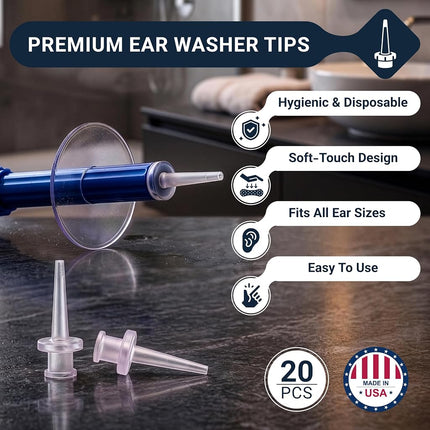 Doctor Easy Elephant & Rhino Ear Washer Disposable Tips, Bag Of 20