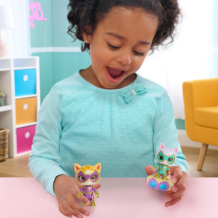 Just Play Disney Junior SuperKitties Su-Purr Charged Bitsy and Sparks Figure Set, Kids Toys for Ages 3 Up