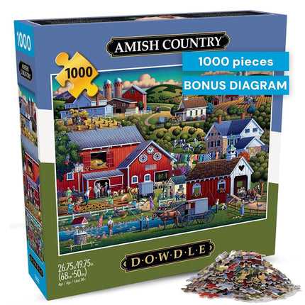 Buffalo Games - Dowdle - Amish Country - 1000 Piece Jigsaw Puzzle for Adults Challenging Puzzle Perfect for Game Nights - Finished Size 26.75 x 19.75