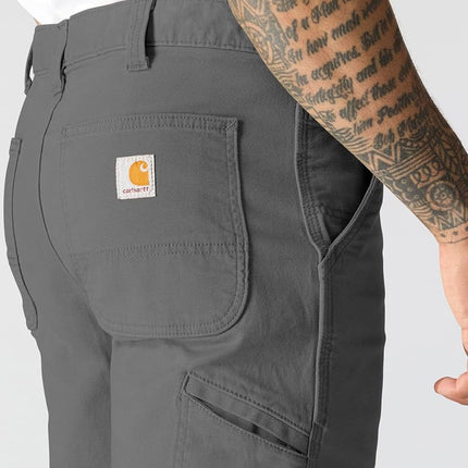 Carhartt Men's Rugged Flex Relaxed Fit Canvas Work Pant, Gravel, W34/L32