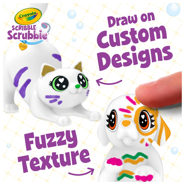 Crayola Scribble Scrubbie Pets Tub Set, Washable Pet Care Toy, Animal Toys for Girls & Boys, Arts & Crafts, Gifts for Kids, 3+