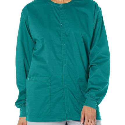 WonderWink Unisex-Adult's Snap Front Jacket, Teal 