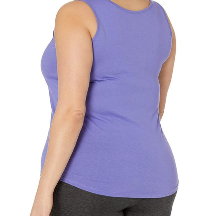 Just My Size Women's Shirt-Tail Tank Top, Petal Purple, 5X