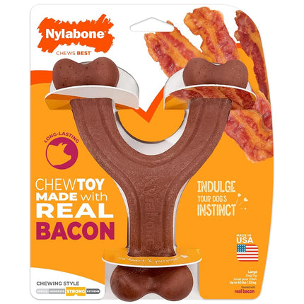 Nylabone Wishbone Strong Dog Chew Toy Made with Re