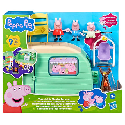 Peppa Pig Three Little Piggies Caravan Playset with 3 Figures