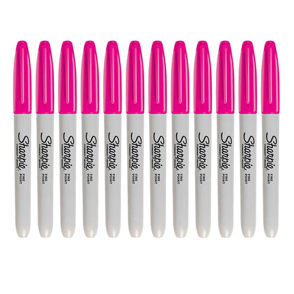 SHARPIE DYMO Fine Pink Permanent Marker - Permanent Markers (Pink, Grey, Magenta, Plastic)