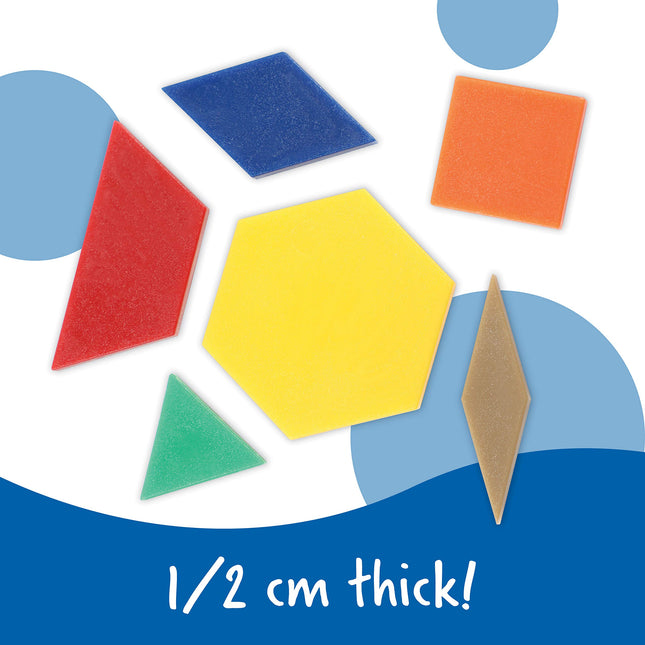 Learning Resources Plastic Pattern Blocks 0.5cm
