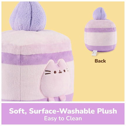 GUND Pusheen Lavender Spongecake Plush, Squishy Toy, Collectible Plush Toy, Dessert Plush, Cat Stuffed Animal for Ages 8 and Up, Purple, 6”