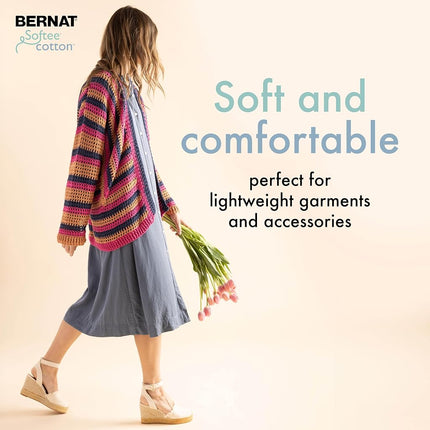 Bernat Softee Cotton Golden Yarn - 3 Pack of 120g/4.25oz - Nylon - 3 DK (Light) - 254 Yards - Knitting, Crocheting & Crafts