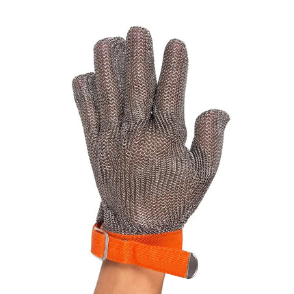 ThreeH Cut Resistant Gloves Stainless Steel Mesh Gloves for Butchers,Restaurant Work,Meat Processing,Slicing,Chopping GL08 XL(One piece)