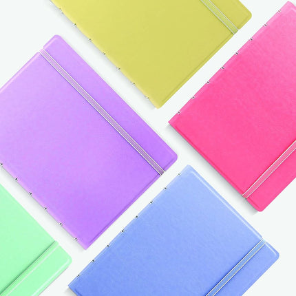 Filofax Refillable Notebook, A5 Size, Classic Pastels Collection, Dotted Paper, 8.25" x 5.75", Rose (B115080U)