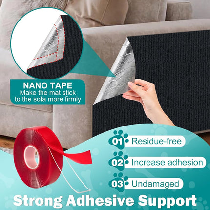 ENONCI 78.7x15.8 Cat Scratch Pad, Furniture Protector for Couch Corners