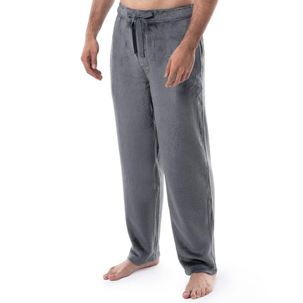 Izod Men's Soft Fleece Pyjama Bottoms, Gray, XXXL