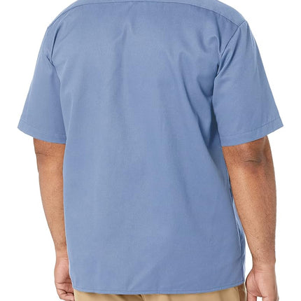 Dickies Men's Short Sleeve Work Shirt, Gulf Blue, Small
