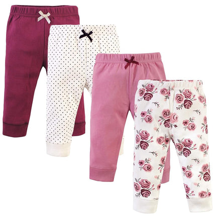 Hudson Baby Pantalons et leggings en coton pour bébés filles, Rose, 4T
