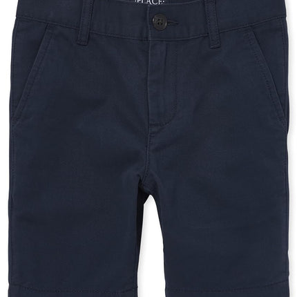 The Children's Place Short chino extensible pour garçon, bleu marine, 8 ans coupe ajustée